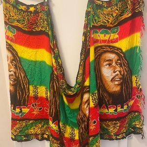 Bob Marley / Jamaican beach cover up / sarong perfect for poolside